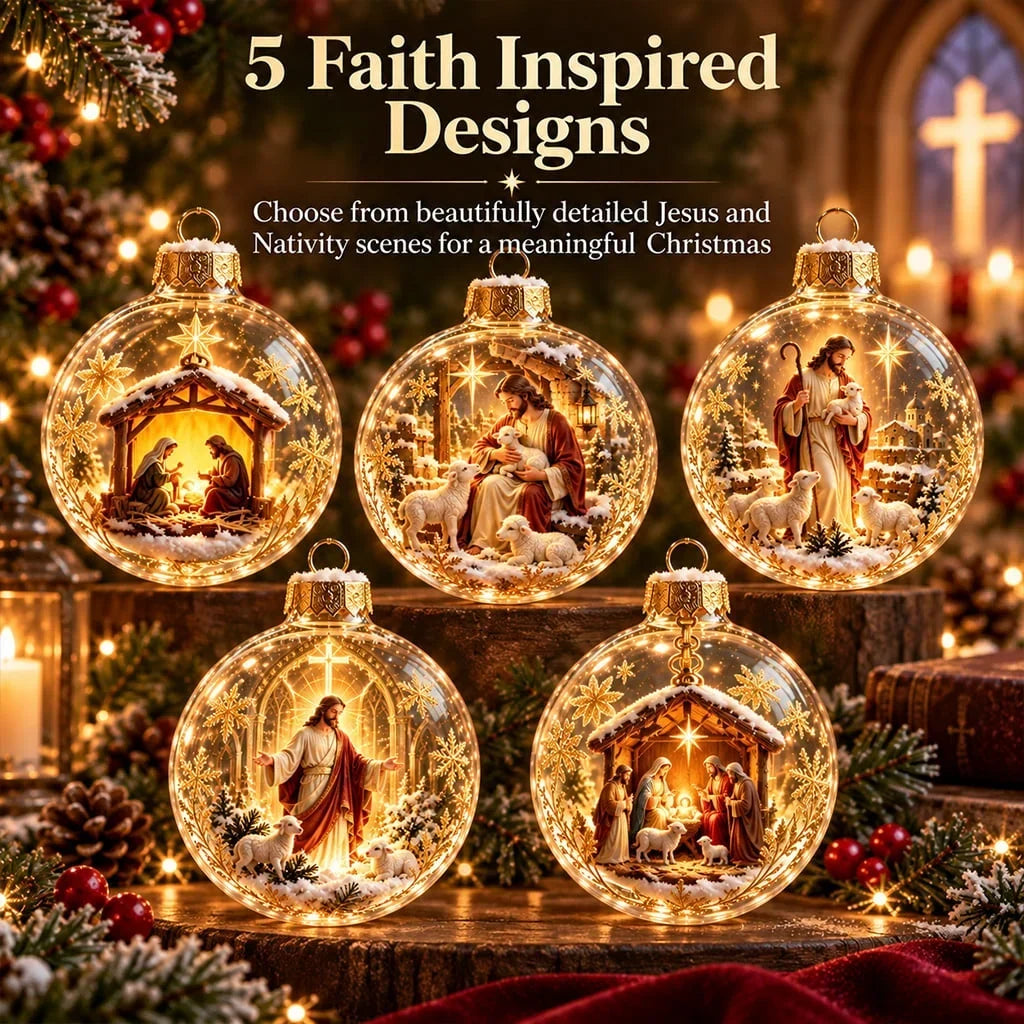 Illuminated Christian Scripture Keepsake Ornaments