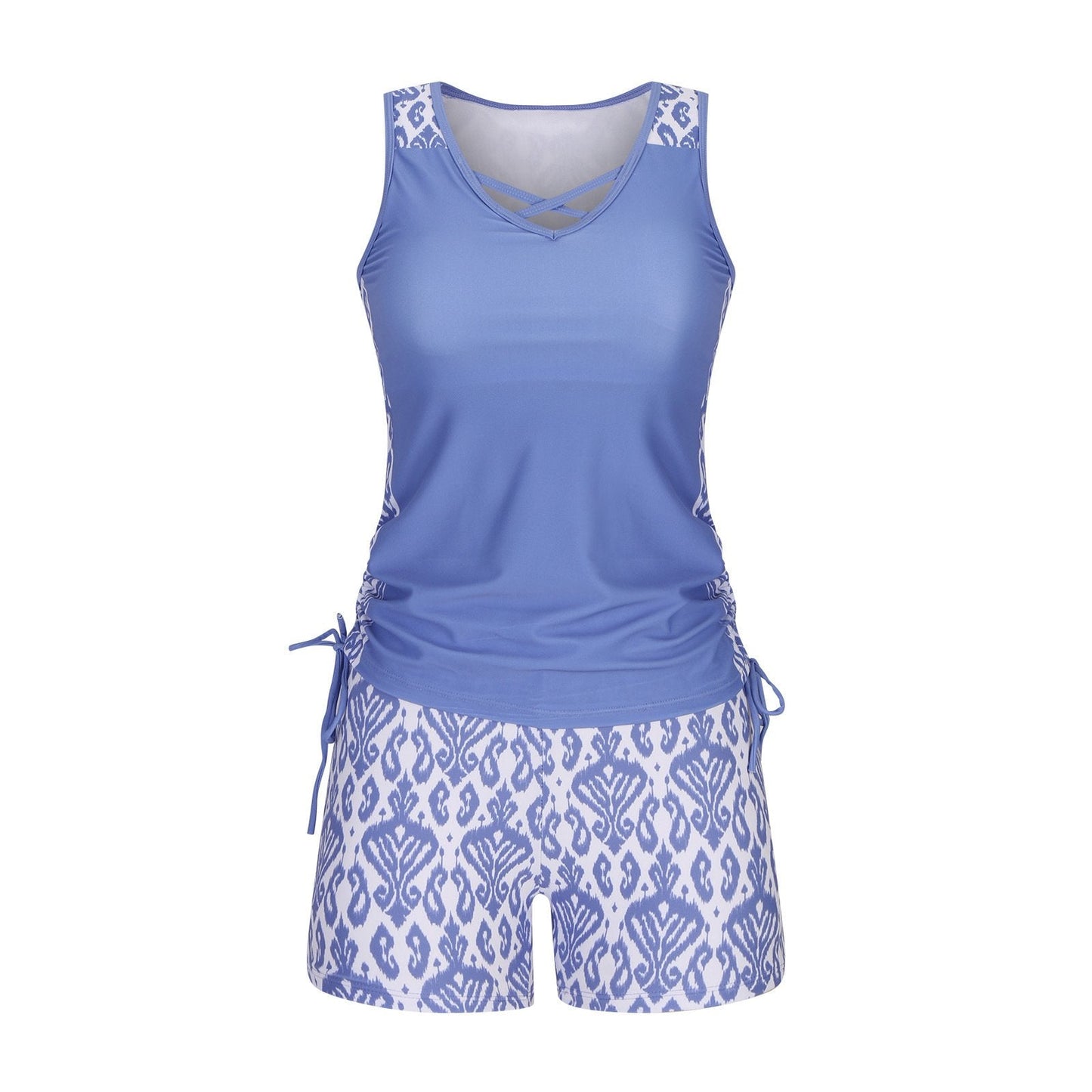⏰LAST DAY 60% OFF - Women's Tummy Control Tankini Set with Built-In Bra – Flattering Boho Swimwear with Shorts🔥 Buy 2 Free Shipping