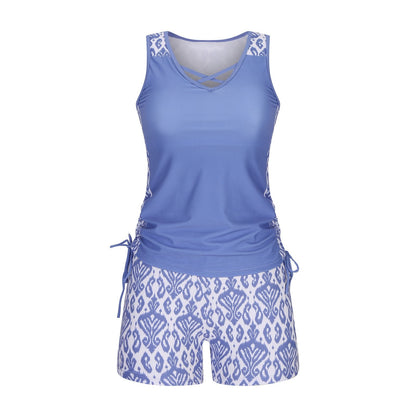 ⏰LAST DAY 60% OFF - Women's Tummy Control Tankini Set with Built-In Bra – Flattering Boho Swimwear with Shorts🔥 Buy 2 Free Shipping