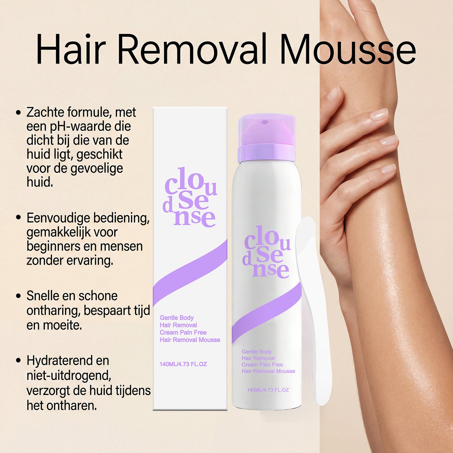 Pain-Free Hair Removal Cream for Sensitive Skin