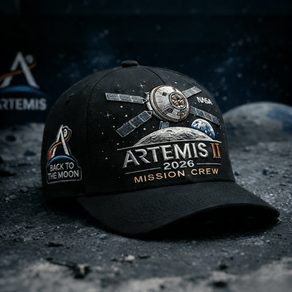 ✨High-end craftsmanship in hand embroidery🚀🌕Artemis II Lunar Mission Commemorative Cap