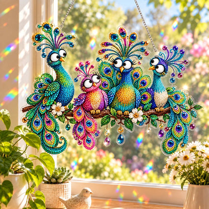 🐦✨ Sunny Birds Diamond Art Suncatcher DIY Kit