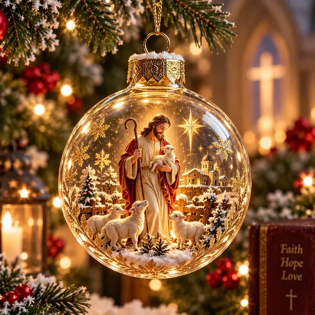 Illuminated Christian Scripture Keepsake Ornaments