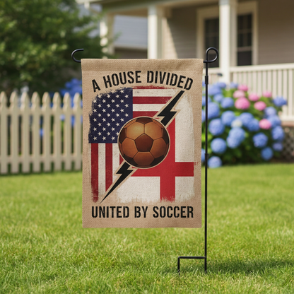 "House Divided, United by Soccer" - 2026 World Cup Edition Premium Garden Flag