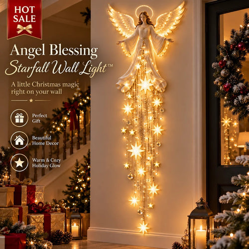 Angel Blessing Starfall Wall Light – Heavenly Christmas Wall Decor(🎁Buy 2 Free Shipping)
