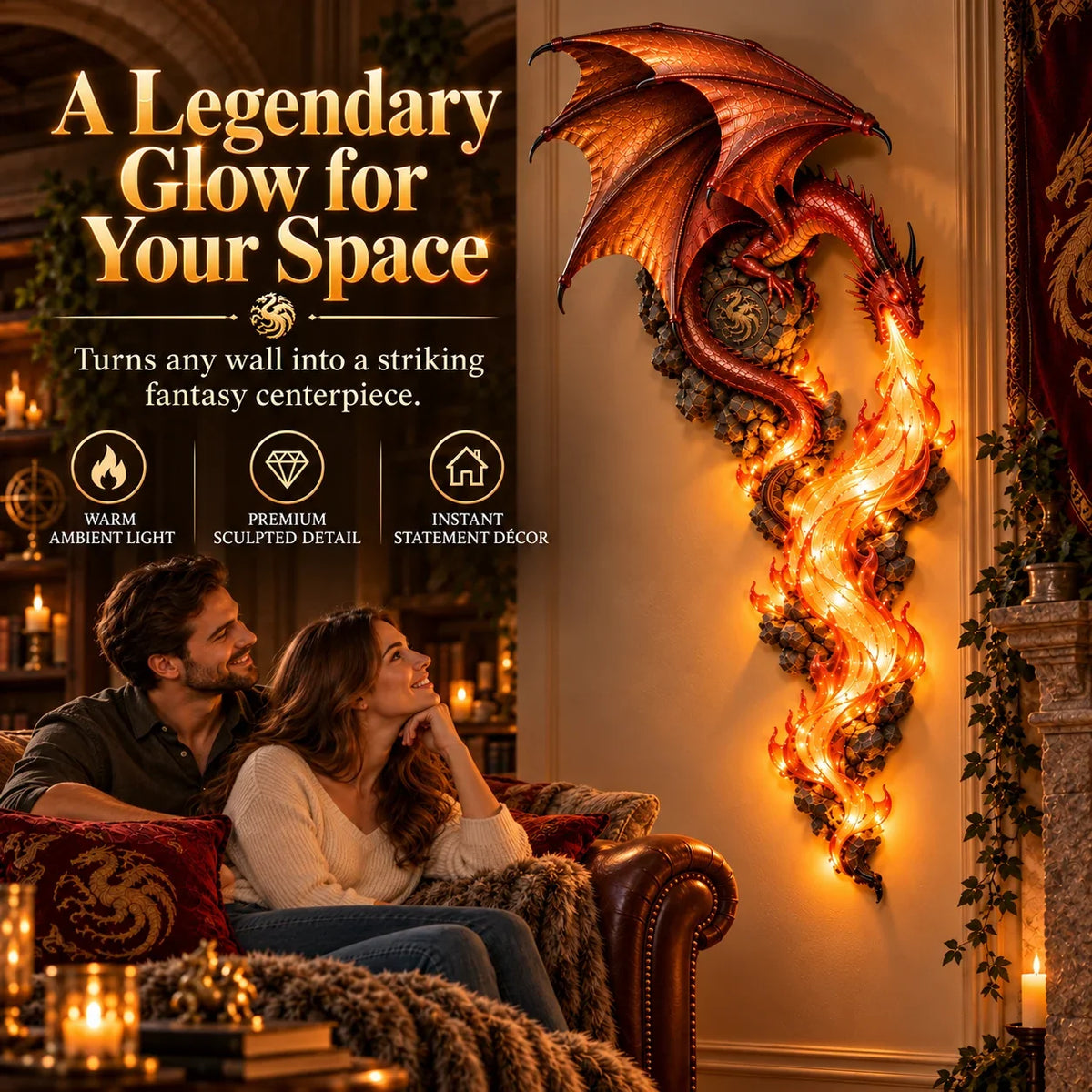 🐉Dragonfire GuardianM Wall Sconce-A Legendary Flame Awakens On Your Wall