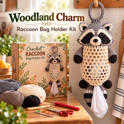 Crochet Animal Bag Holder DIY Kit – Cute & Functional Hanging Storage Craft Kit
