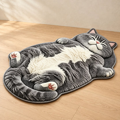 Chubby Tabby Cat Shaped Rug🐱