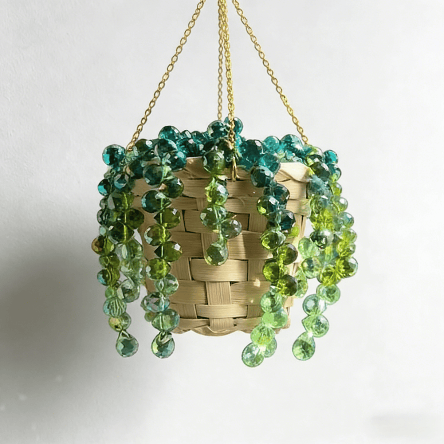 Beaded Plant Light Catcher Ornament
