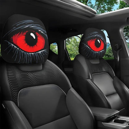 😆 Funny Cartoon Car Headrest Covers – 2PCS Universal Fit-🚗