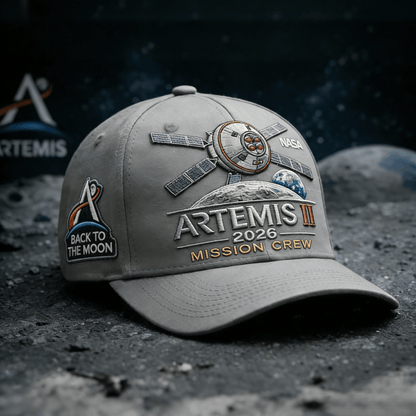 ✨High-end craftsmanship in hand embroidery🚀🌕Artemis II Lunar Mission Commemorative Cap