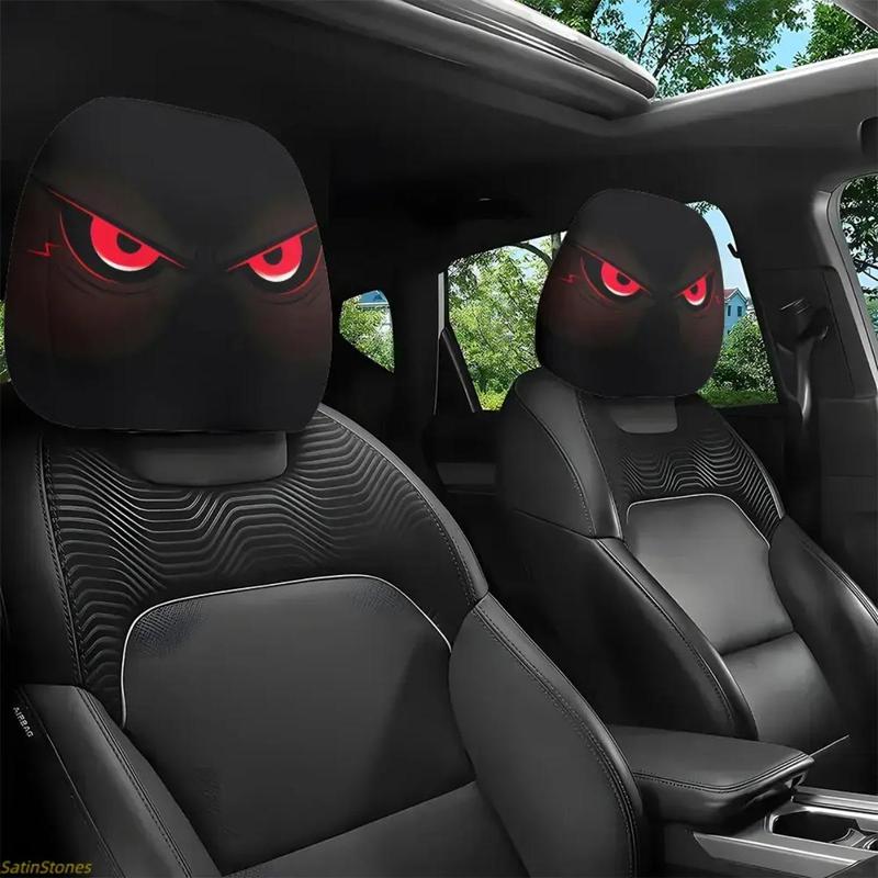 😆 Funny Cartoon Car Headrest Covers – 2PCS Universal Fit-🚗