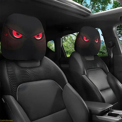 😆 Funny Cartoon Car Headrest Covers – 2PCS Universal Fit-🚗