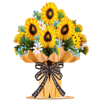 Paper Love HugePop Tulip Flower Pop Up Card – Detachable 3D Paper Bouquet 🌷💌