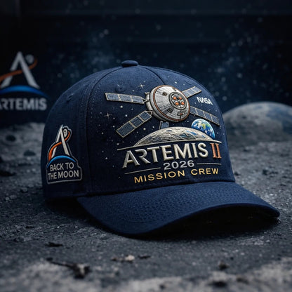 ✨High-end craftsmanship in hand embroidery🚀🌕Artemis II Lunar Mission Commemorative Cap