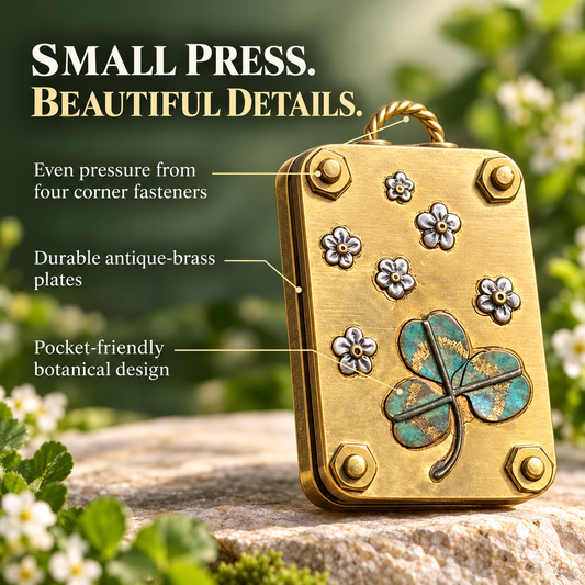 🌸 Mini Portable Flower Press Kit with 10 Pressing Paper Sheets – Preserve Flowers & Create Beautiful Keepsakes 🌿