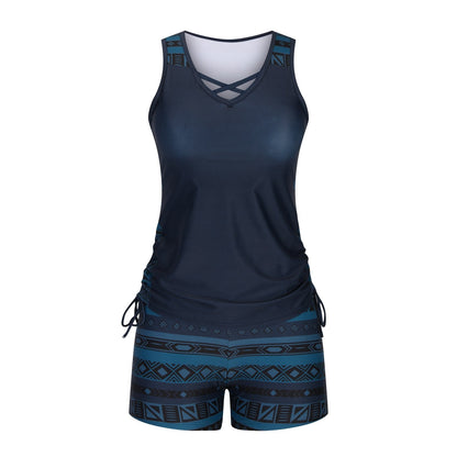 ⏰LAST DAY 60% OFF - Women's Tummy Control Tankini Set with Built-In Bra – Flattering Boho Swimwear with Shorts🔥 Buy 2 Free Shipping