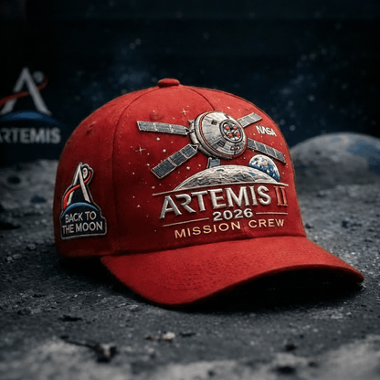✨High-end craftsmanship in hand embroidery🚀🌕Artemis II Lunar Mission Commemorative Cap