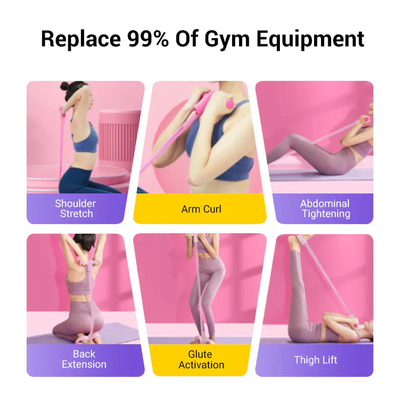 💪Multi-functional Pedal Resistance Band Trainer – Portable Foot Pedal Fitness Equipment for Home Gym🌿🏠