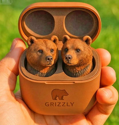 Premium 3D Artist-Series Animal Wireless Earbuds | Wireless Earphones with Cartoon Charging Case