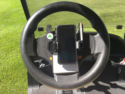 🔥Hot Sale 49% off - 🌟⛳ Clip-On Phone Holder for Golf Cart Steering Wheel – Quick Install & Firm Grip