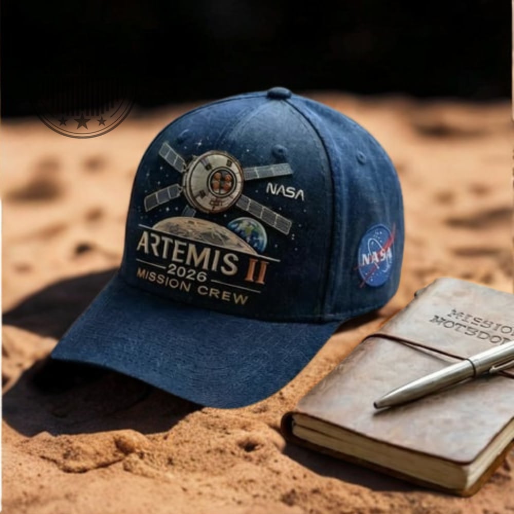 ✨High-end craftsmanship in hand embroidery🚀🌕Artemis II Lunar Mission Commemorative Cap