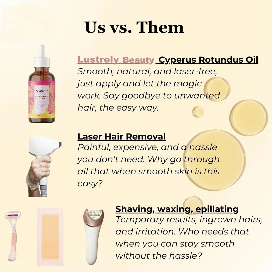🌿 Natural Hair Removal Oil for Smooth, Radiant Skin – Gentle & Effective