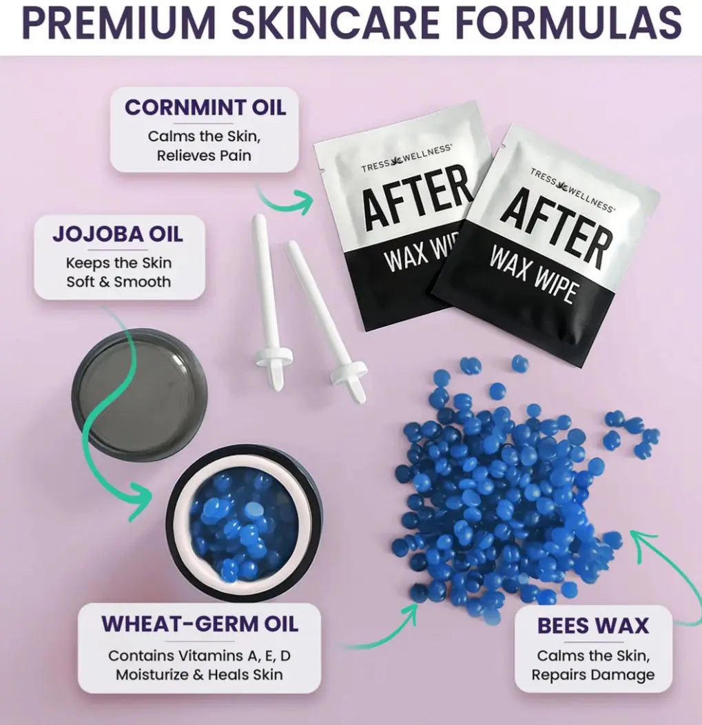 Easy to Use Nose & Brow Wax Kit for Women & Men by Brandrazi– Travel-Friendly Facial & Nose Wax Set for Brows, Upper Lip & Sideburns Sensitive Smooth Silicone Gentle Body Care Hair Removal