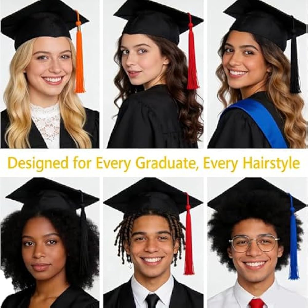 No‑Slip Graduation Cap Headband 2‑Pack