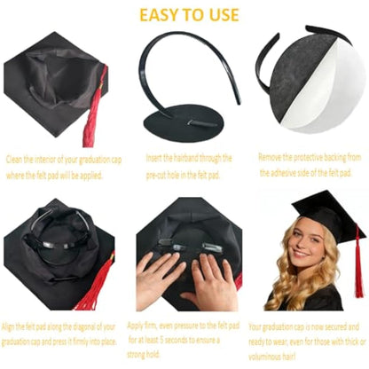 No‑Slip Graduation Cap Headband 2‑Pack