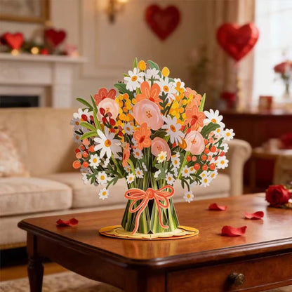 Paper Love HugePop Tulip Flower Pop Up Card – Detachable 3D Paper Bouquet 🌷💌