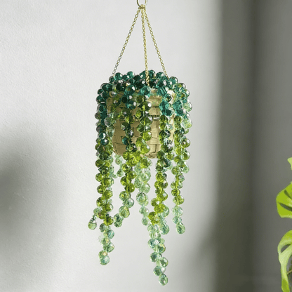 Beaded Plant Light Catcher Ornament