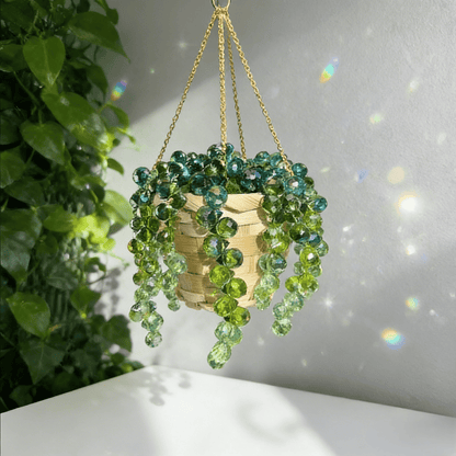 Beaded Plant Light Catcher Ornament