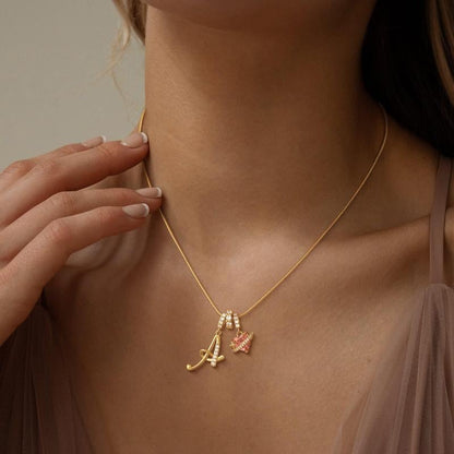 💖Last Day 50% OFF✨3-Layering Initial A-Z Letter Pendant Necklaces🎀