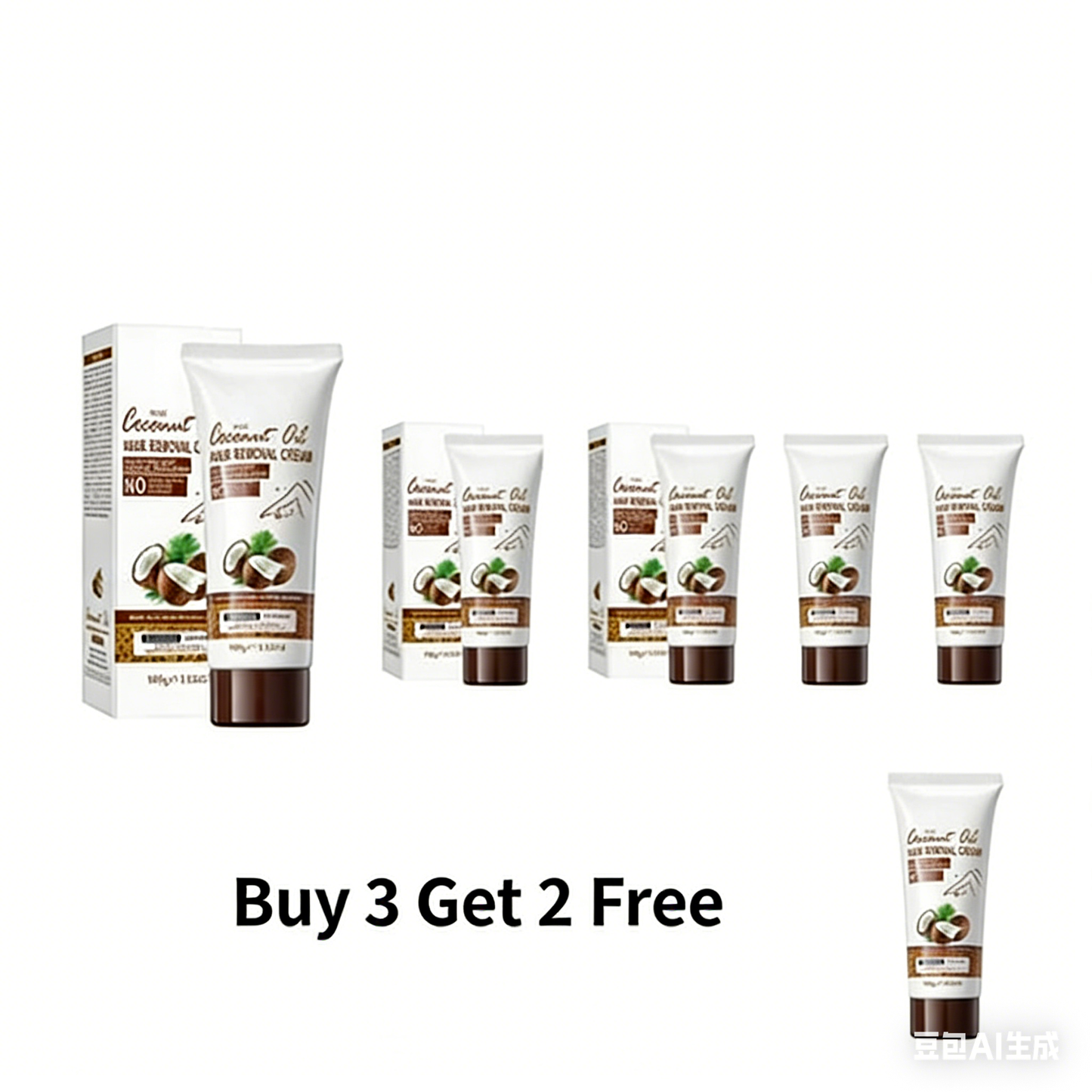 🥥 Coconut Oil Hair Removal Cream – Silky Smooth Skin in Minutes! 🧴