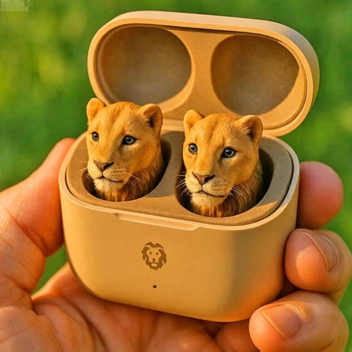 Premium 3D Artist-Series Animal Wireless Earbuds | Wireless Earphones with Cartoon Charging Case