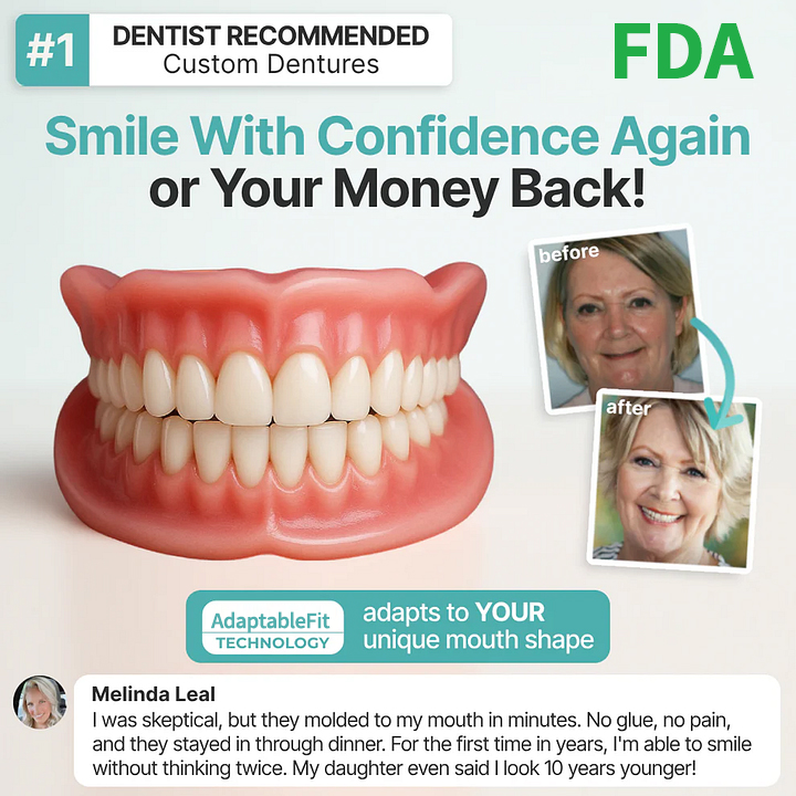 👑 Mother's Day Blowout: 70% OFF Ends Tonight! 🏆 Custom-Fit Dentures | Smile with Confidence