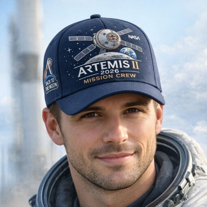 ✨High-end craftsmanship in hand embroidery🚀🌕Artemis II Lunar Mission Commemorative Cap