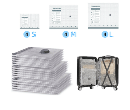🔥Space-Saving Vacuum Storage Bags with Pump | Compact Travel & Home Kit