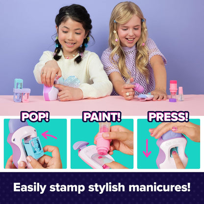 Cool Maker, GO Glam Studio Nail Kit, Style 200 Nails, 4 Designs, 2 Polish Applicators & Mask , Arts and Crafts for Ages 7 and up