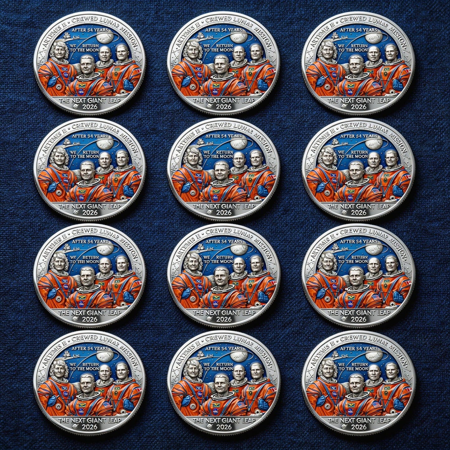 ★Artemis II • Heroic Achievement Relief Enamel Commemorative Coin★