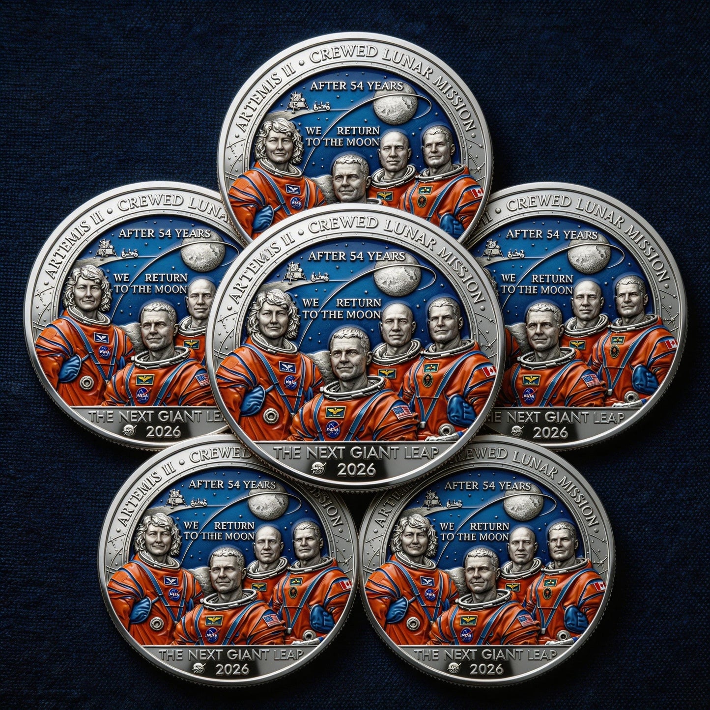 ★Artemis II • Heroic Achievement Relief Enamel Commemorative Coin★