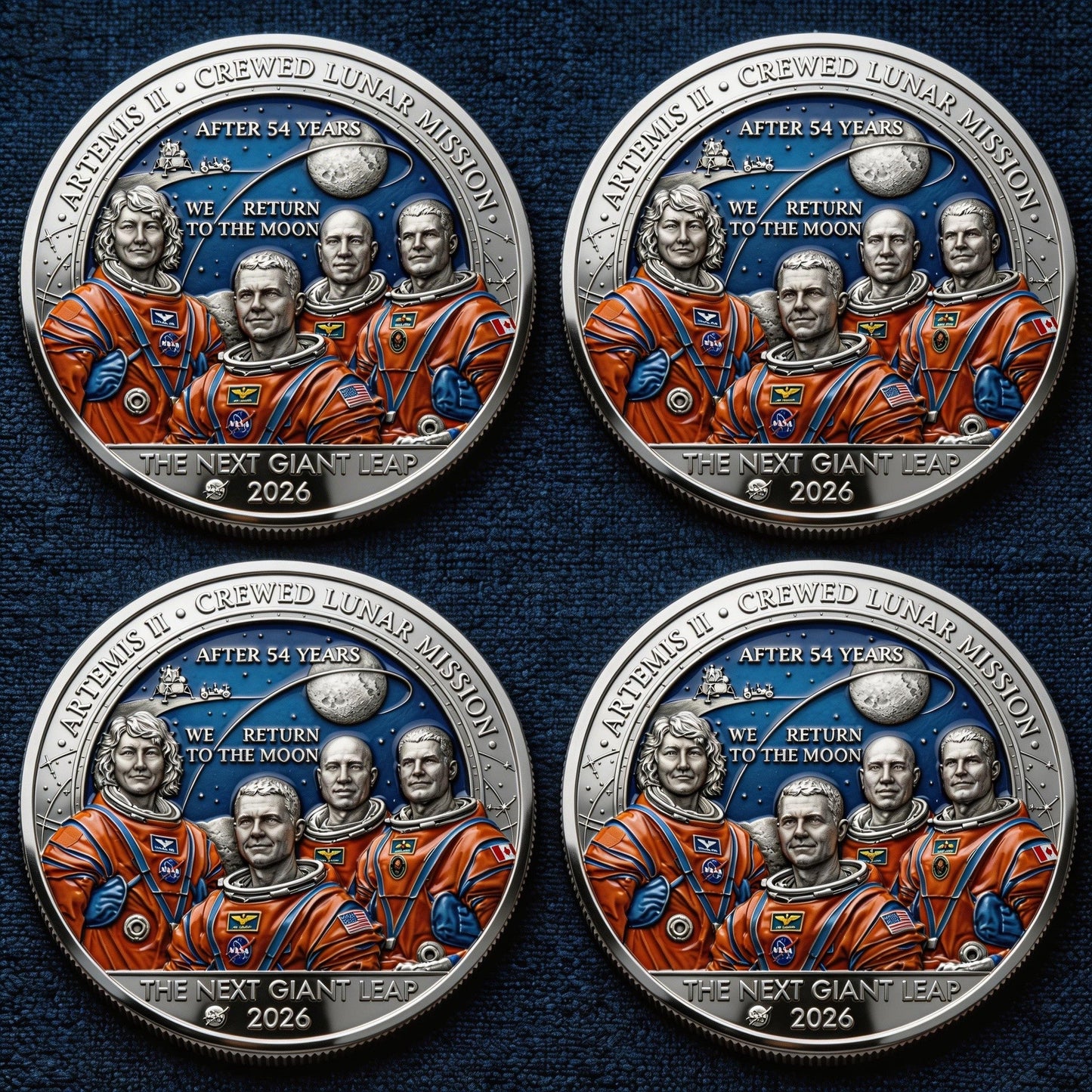 ★Artemis II • Heroic Achievement Relief Enamel Commemorative Coin★