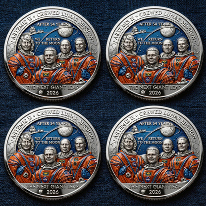 ★Artemis II • Heroic Achievement Relief Enamel Commemorative Coin★